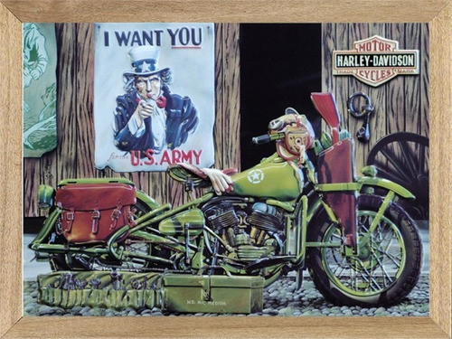 Harley Davidson , Cuadro , Moto , Poster , Publicidad   X222