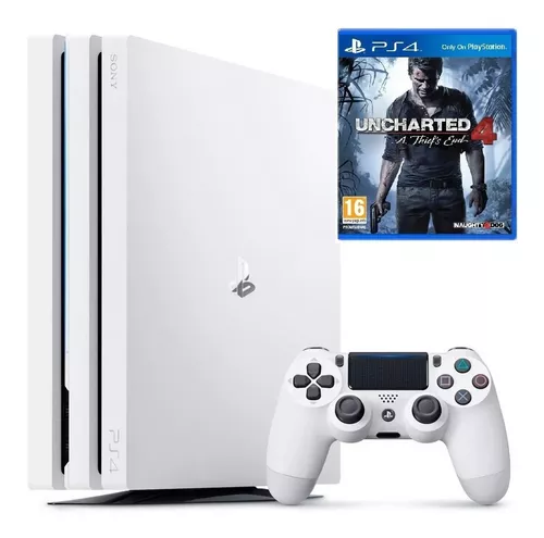 Playstation 4 Pro Branco - Ps4 Pro Branco 1tb Completo Nf