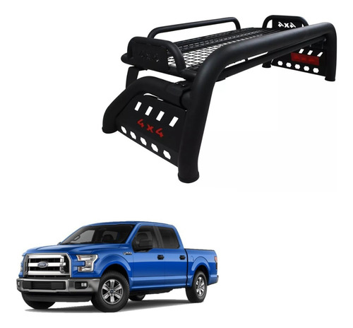 Barra Antivuelco Negro Matte 4x4 Ford F150