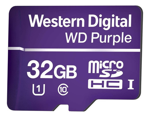 Cartão Micro Sd 32gb 16tbw Intelbras Wd Purple