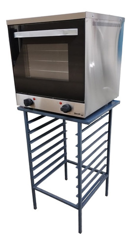 Horno Convector Morelli Dorato + 4 Bandejas Regalo + Base 