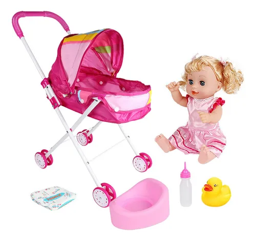 New Niña Muñeca Cochecito Niños Juego De Imaginación Juguete