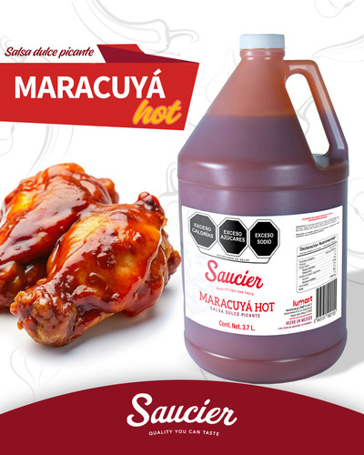 Salsa Maracuya Hot Picante Dulce Galon 3.75lt Saucier Alitas