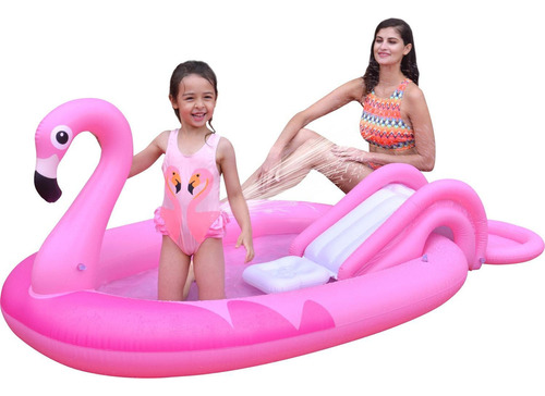 Piscina Flamingo Inflable Resistente Alberca Para Niños