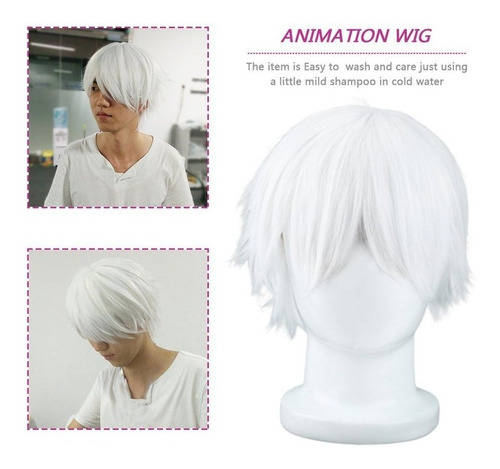 Hombre Peluca Blanca Para Cosplay Anime Personajes Recto Sho | Meses sin intereses Hombre Peluca Blanca Para Cosplay Anime Personajes Recto Sho | Meses sin intereses