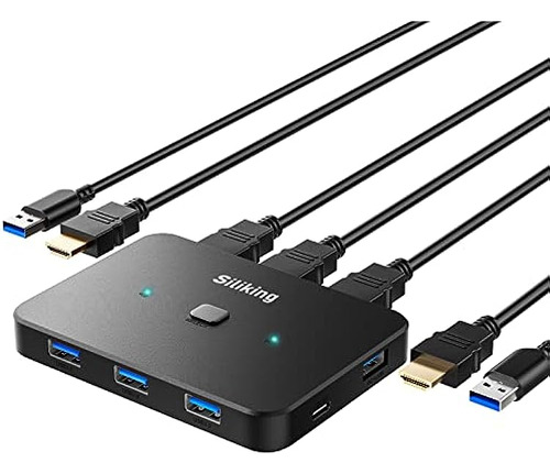 Interruptor Kvm Hdmi 4k 60hz Selector Para 2 Computadoras Co