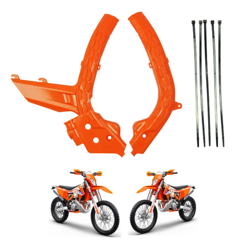 Protetor De Quadro Ktm Enduro 2t/4t 250/300/350 2020 À 2023