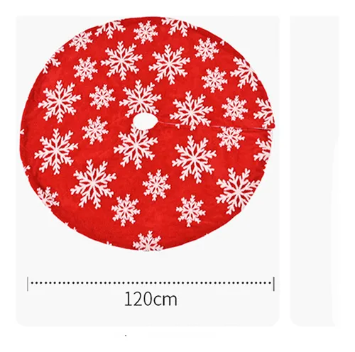 Faldón De Árbol De Navidad Con Estampado De Copos De Nieve D