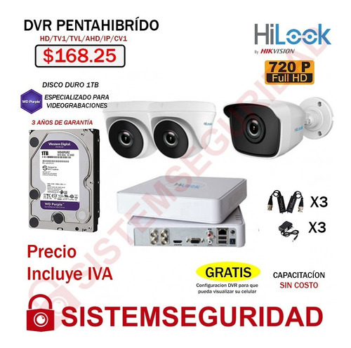 Imagen 3 de 10 de Kit 2 7 8 10 16 Camaras Seguridad Vigilancia Quito Hilook