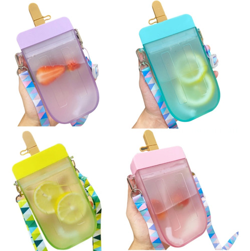 Taza De Agua Con Forma De Helado Para Niños Con Cuerda, 4 Un