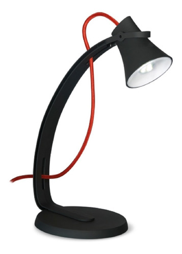 Lampara De Escritorio Velador Led Moderna Con Cable Rojo Juvenil 