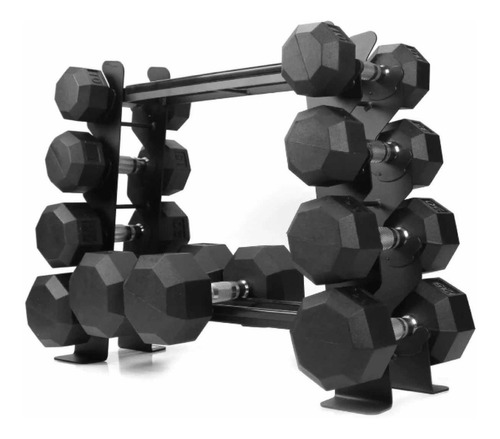 Set 6 Par Mancuernas Fitness 10 15 20 25 30 45 + Rack 290 Lb