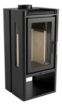 Comprar Estufa, Calefactor A Leña De Alto Rendimiento Con Triple Vidrio - Liv Elegance, Hasta 167m2 - Sistema De Doble Combustión, Ecológico Y Seguro - Diseño Vertical, Color Grafito