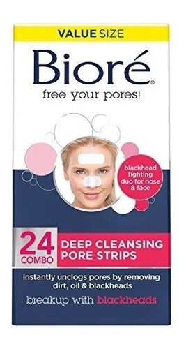 Biore Deep Cleansing Pore Strips Para Nariz - Cara, Paquete 