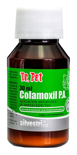 Dr Pet Colamoxil Pa 30ml Antibiótico Uso Veterinario 