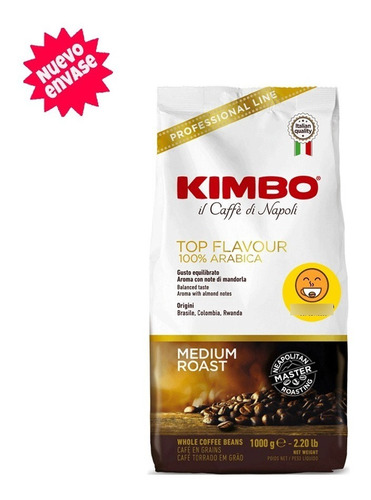 Café Italiano Kimbo Top Flavour 100% Arábica 1 Kg 