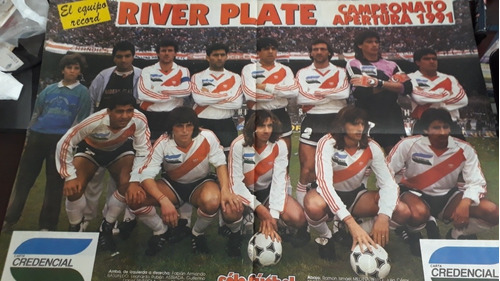 Póster Super Gigante River Apertura 1991 Nuevo 