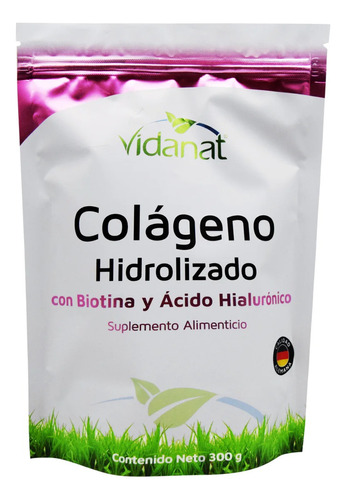 Colageno Hidrolizado Puro, Biotina, Acido Hialurónico 300 G
