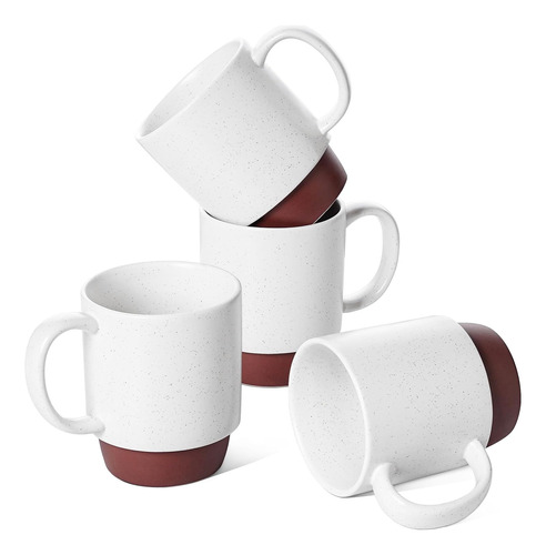 Le Tauci Juego De 4 Tazas De Café De Cerámica De 16 Oz, Jueg