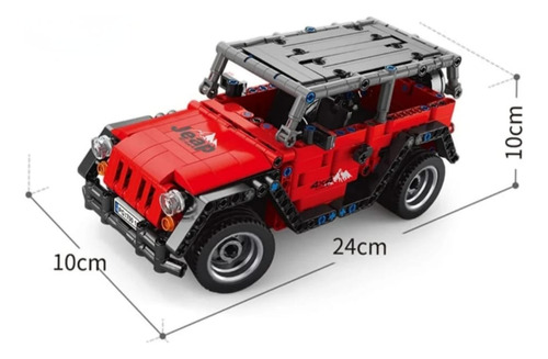Block Jeep Recargable Auto Armable 448 Piezas