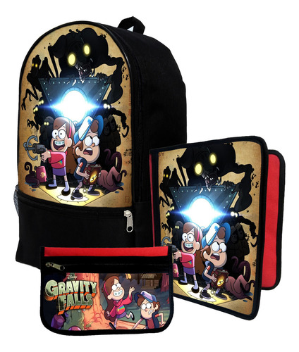 Mochila+ Funda Carpeta+ Cartu De Gravity Falls #22