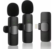 Comprar Micrófono Inalambrico Solapa iPhone Lavalier 2 Microfonos Color Negro