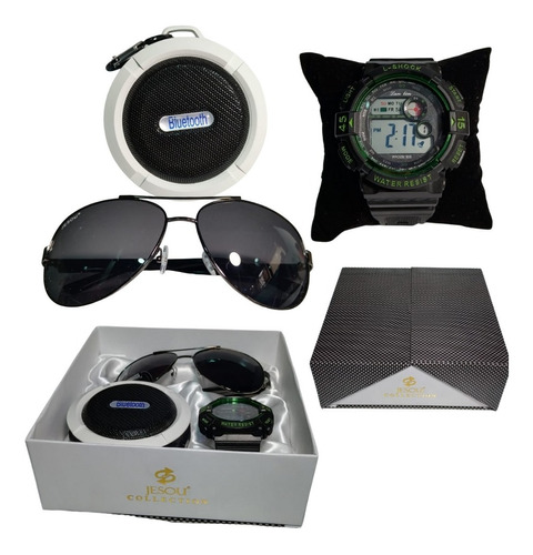 Set Reloj  Gafas Y Parlante Bluetooh Regalo Hombre