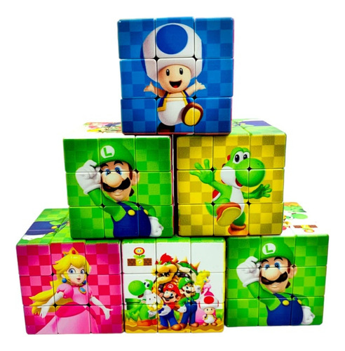 Cubo Rubik 3x3 Mario Bros Personajes Para Niños