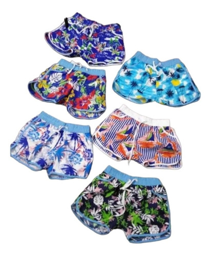 12 Short Playero Dama Unitalla Colores Surtidos