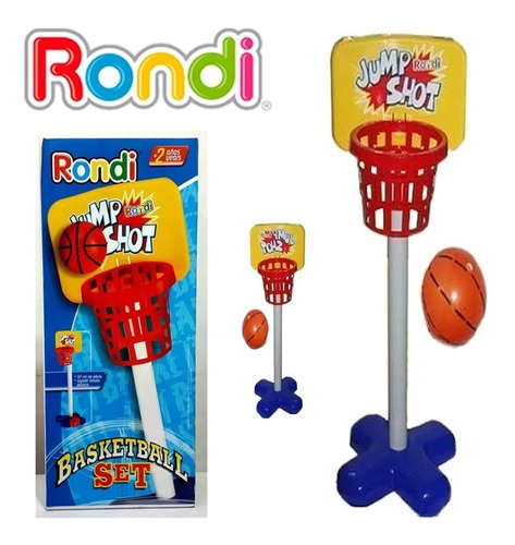 Aro De Basquet Jump Shot 97 Cm Rondi Con Pie Y Pelota Z/nort