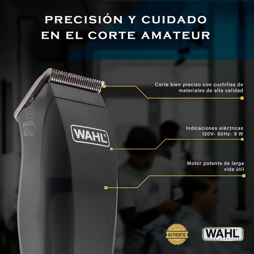 Máquina de cortar cabelo sem fio Wahl Combo Pro Professional Razor, delineador sem fio de cor preta