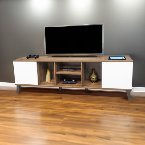 Mesa De Tv Moderno Bossa Galt Café Color Marrón