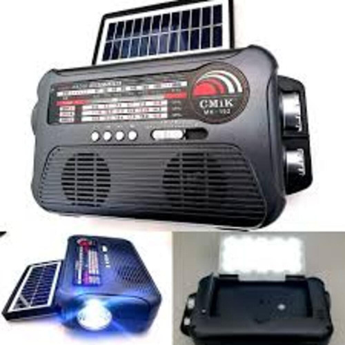 Imagem 4 de 4 de Radio Caixa Som Solar Bluetooth Portatil Am Fm Usb Sd Bivolt