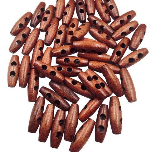 Imagen 5 de 6 de 50 Piezas De Oliva En Forma De Madera Alterna Botones 2
