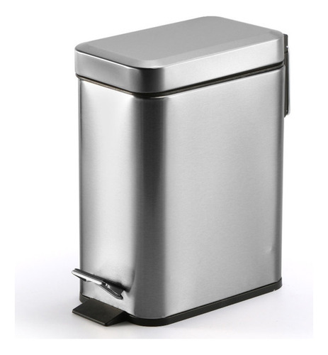 Basura Rectangular Pequeña Con Pedal De Acero Inoxidable Par