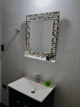Comprar Espejo Con Venecitas. 50x60. Con Estante De Melamina. 