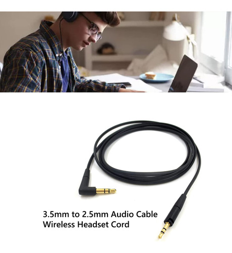 Cable De Línea De Auriculares Para Sennheiser Hd 4.40 Bt