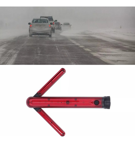 Barra De Luz Led De Seguridad Vial Con Señal Roja Magnética