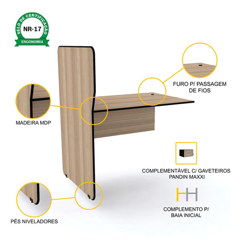Baia Atendimento Simples Contínua Pandin Maxxi - Naturalle Naturalle