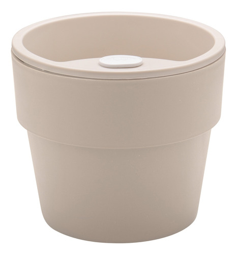 Vaso Autoirrigável Plantar G Flor Tempero Jardim Casa Bege