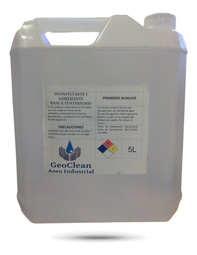 Desinfectante Amonio 5 Lts - (sobre 10 Lts Envío Gratis)