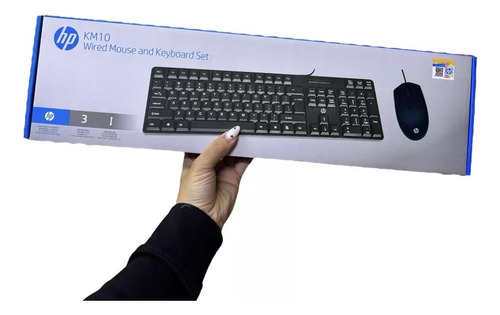 Combo Mouse+ Teclado Hp Km10 Alambrico