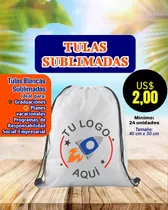 Comprar Tulas Premium Sublimadas Blancas Grandes - Mín. 24 Tulas