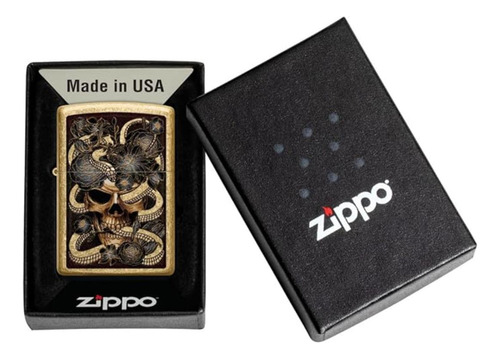 Encendedor Zippo Snake Bouquet Dorado Zp49477.ci416388