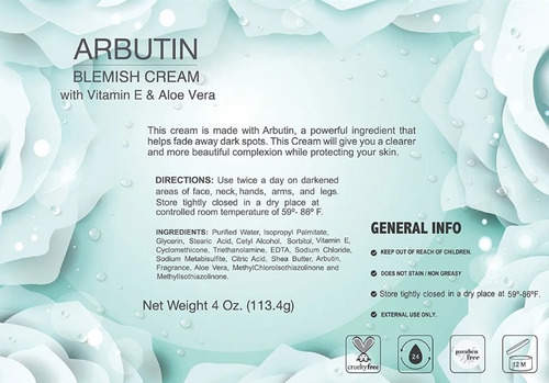 Imagen 2 de 3 de Crema Blanqueadora Con Arbutina 6 Piezas