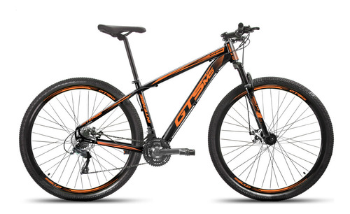 Bicicleta Bike Aro 29 Mtb Freio Disco 21v Gts Pro M5 Intense Cor Preto/Laranja Tamanho do quadro 19