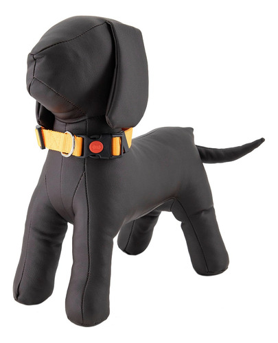 Collar Para Perros Gatos Mascotas Ajustable Mr Wuff Color Naranja Broche Tamaño del collar L
