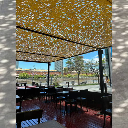 Media Sombra Camuflaje 4,50 X 4 M Con Kit Techo Pergola Deco Beige
