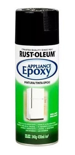 Pintura Aerosol Rust Oleum Epoxi Para Heladeras, Negro