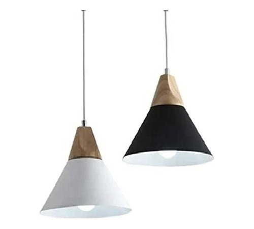 Lampara Colgante De Techo Nordica - Campana Blanca